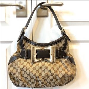 Gucci GG Queen Guccissimma Bow Hobo Shoulder Bag